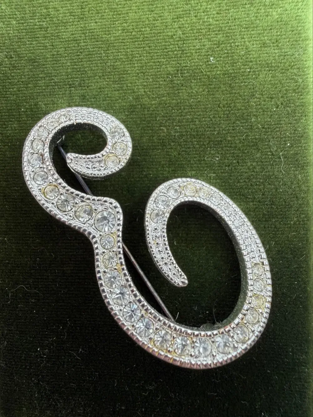 Napier silver-tone script letter